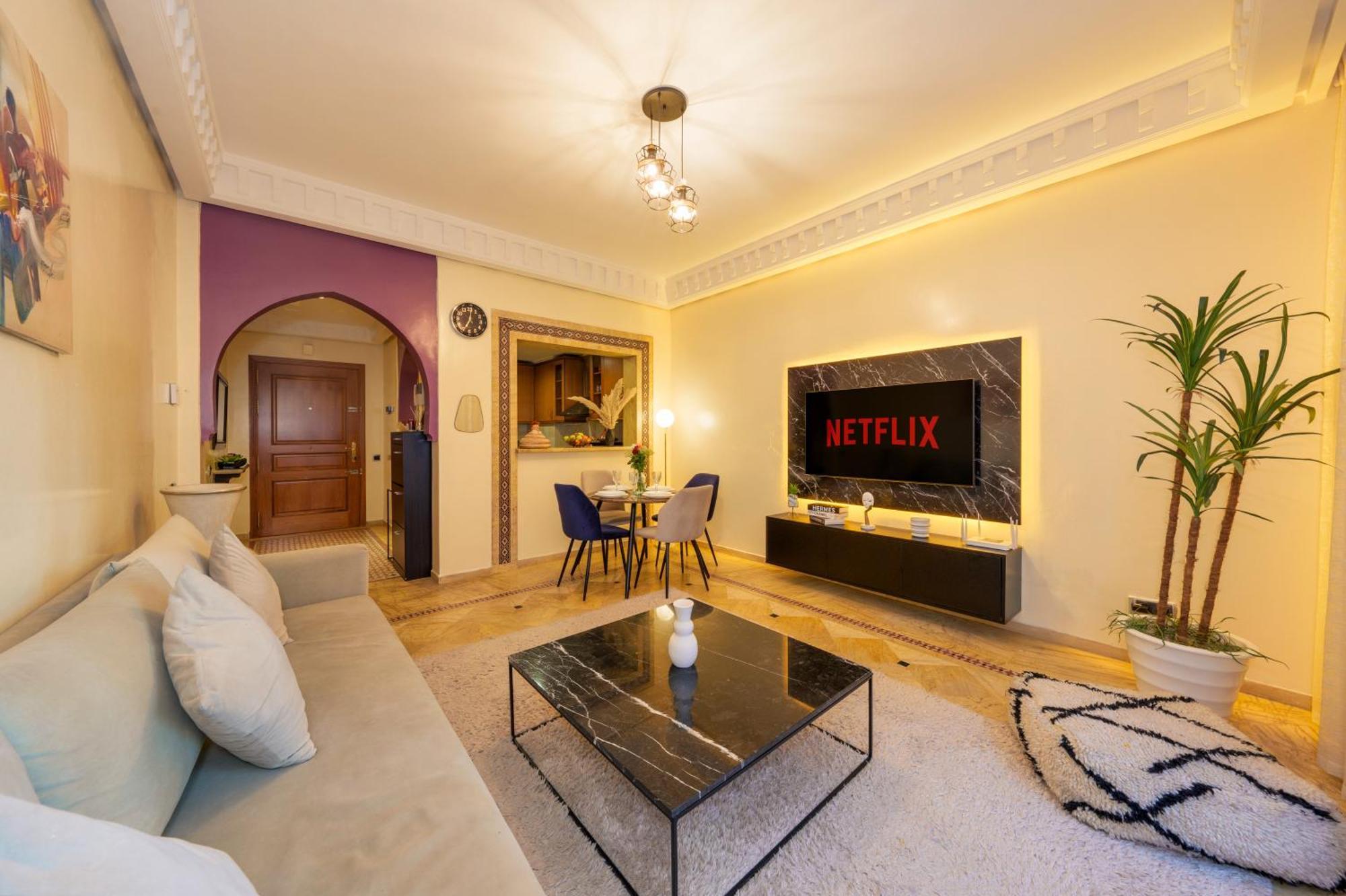 Appartement Haut Standing Gueliz Plaza Avec Vue Marrakesh Eksteriør billede